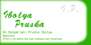 ibolya pruska business card